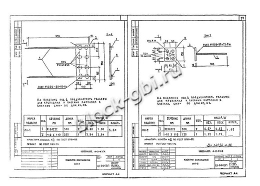 Диафрагма жесткости 1ДПК 56.33л Диафрагма жесткости 1ДПК 56.33л