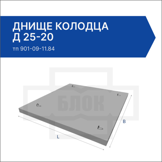 Днище колодца Д 25-20 Днище колодца Д 25-20