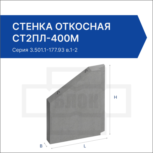 Стенка откосная СТ2пл-400М Стенка откосная СТ2пл-400М