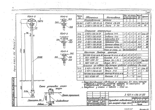 Переходная ответвительная анкерная опора ПОА3