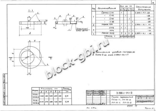 Плита ПП13-1 Плита ПП13-1