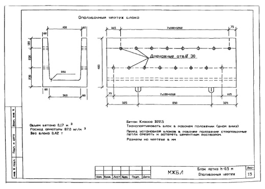 Лоток междупутный БЛ-05 Лоток междупутный БЛ-05