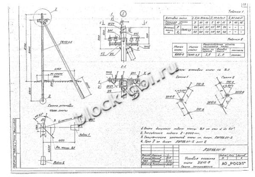 Угловая анкерная опора УА10-9