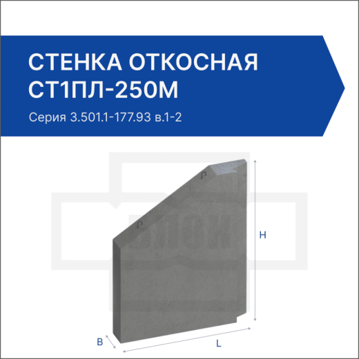 Стенка откосная СТ1пл-250М Стенка откосная СТ1пл-250М