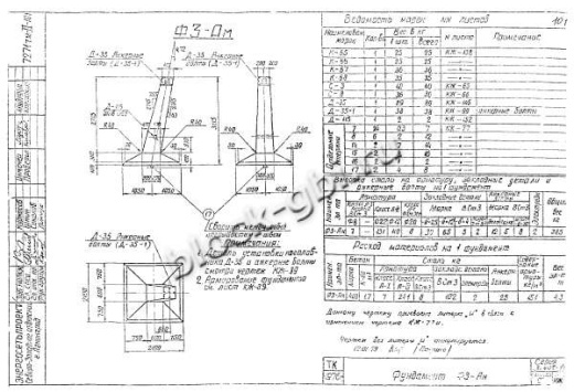 Фундамент Ф3-Ам Фундамент Ф3-Ам