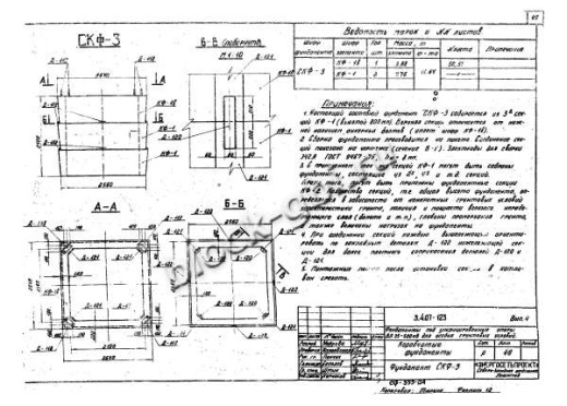 Фундамент СКФ-3