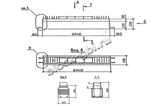 Ригель РП 6.2.23-3 Ригель РП 6.2.23-3