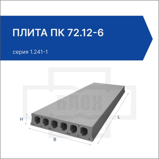 Плита ПК 72.12-6 Плита ПК 72.12-6