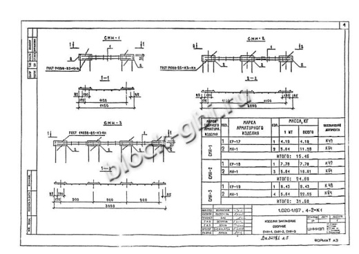 Диафрагма жесткости 1ДПК 56.33л Диафрагма жесткости 1ДПК 56.33л