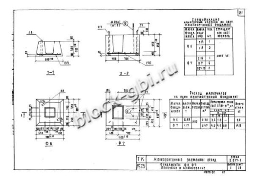 Фундамент Ф6