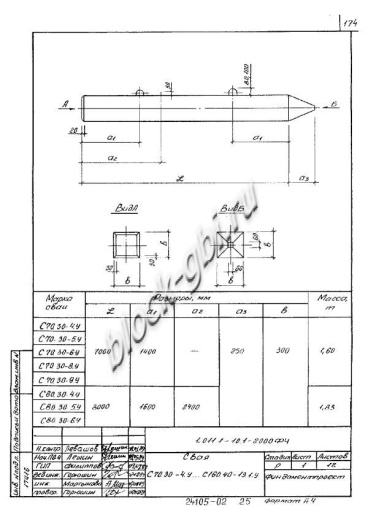 Свая С 150.40-12.1у Свая С 150.40-12.1у